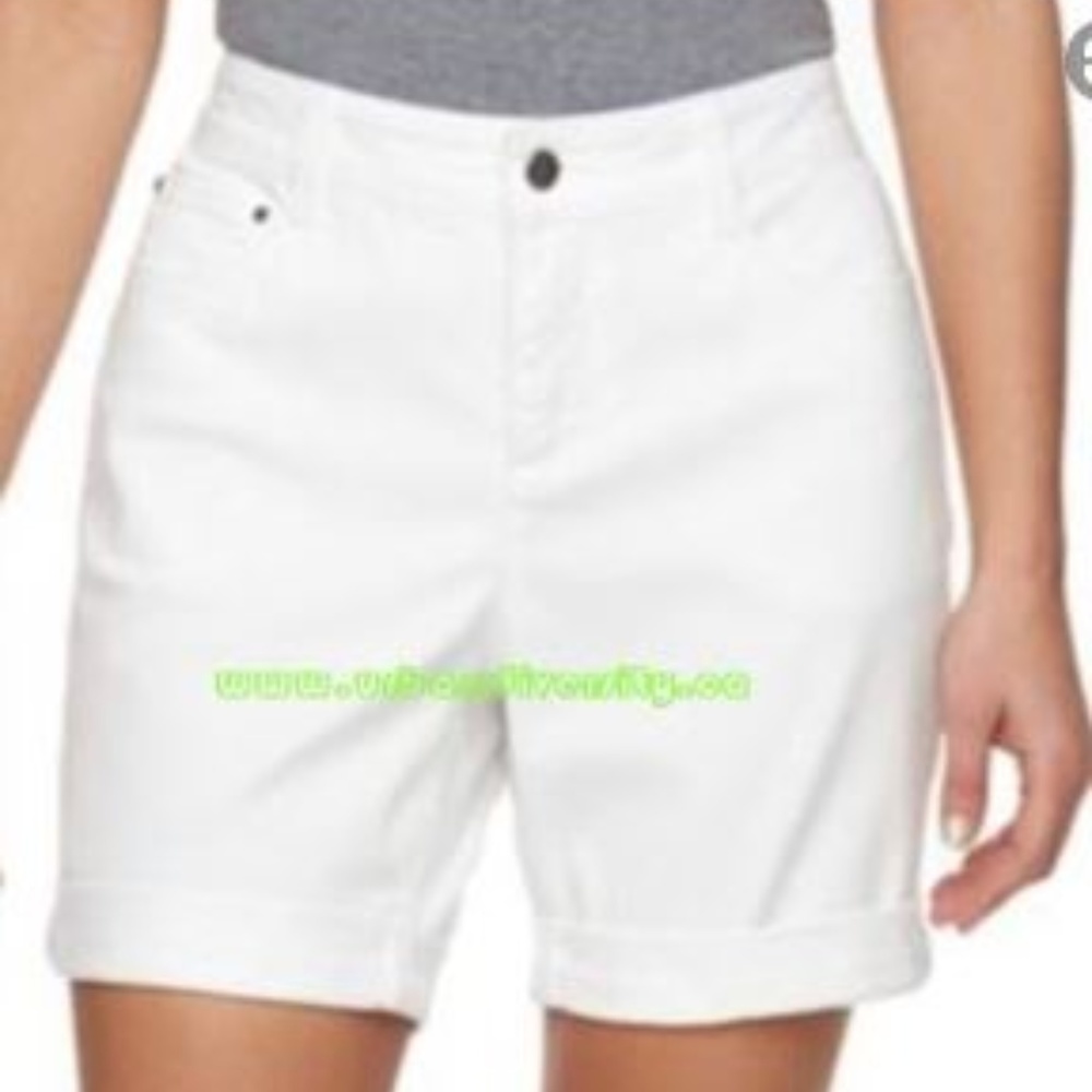 J. Jill Live In Chino White Stretch Shorts